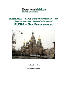 Viaje de Grupo / Incentivo a San Petersburgo