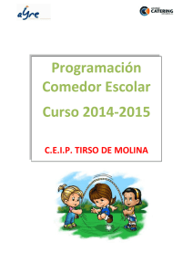 Programación Comedor Escolar Curso 2014-2015