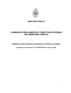 Reglamento del Programa de asistencia a víctimas y testigos