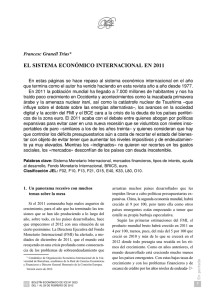 el sistema económico internacional en 2011