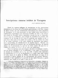 Inscripciones romanas inéditas de Tarragona
