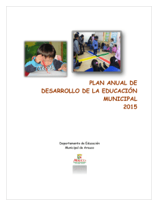plan anual de desarrollo de la educación municipal 2015