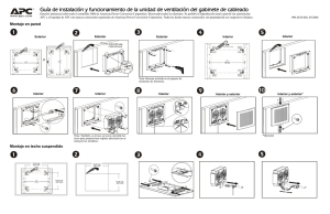 Guía de instalación y funcionamiento de la unidad de ventilación del