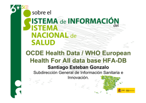OECD Health Data - Ministerio de Sanidad, Servicios Sociales e