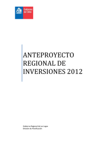 anteproyecto regional de inversiones 2012