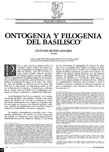 ontogenia y filogenia del basilisco
