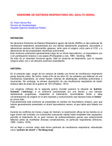 SINDROME DE DISTRESS RESPIRATORIO DEL ADULTO (SDRA)