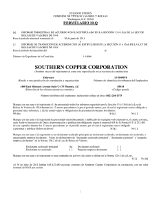 SOUTHERN COPPER CORPORATION