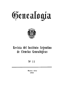 revista del Instituto Argentino de Ciencias Genealógicas, No. 11