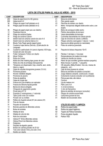 lista de útiles para el aula 02 años – 2015 - Prg