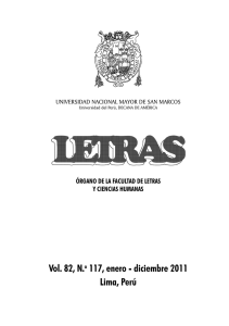 Vol. 82, No 117, enero - diciembre 2011 Lima, Perú