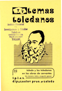 Toledo y los toledanos en las obras de Cervantes
