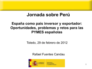 La inversión de España en Perú - Instituto de Promoción Exterior de