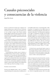 Causales psicosociales y consecuencias de la violencia