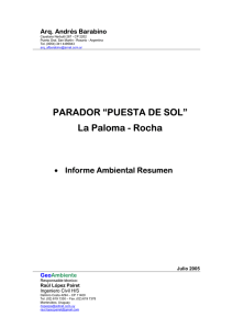 PARADOR “PUESTA DE SOL” La Paloma - Rocha