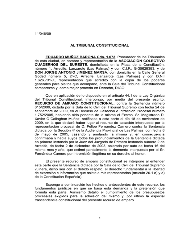 Recurso De Amparo Constitucional