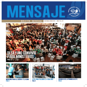Boletín Mensaje enero 2015 - Fraternidad Cristiana de Guatemala