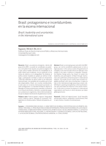 Brasil: protagonismo e incertidumbres en la escena internacional