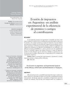 Evasión de impuestos en Argentina: un análisis experimental de la