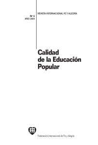 Calidad de la Educación Popular. Revista 5