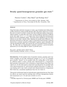 Steady quasi-homogeneous granular gas state* Patricio