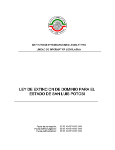 ley de extincion de dominio para el estado de san luis potosi