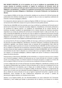Proyecto Real Decreto de Especialidades 9 de oct 2014 SGOA