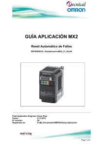 GUÍA APLICACIÓN MX2 Reset Automático de Fallos