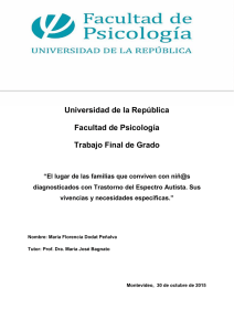 Universidad de la República Facultad de Psicología Trabajo