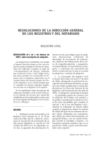 Resoluciones de la Dirección General de los Registros y del