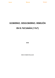 Gobierno, desgobierno, rebelión en el Tucumán (1767)