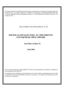 Políticas Sociales para el Crecimiento con Equidad Chile 1990