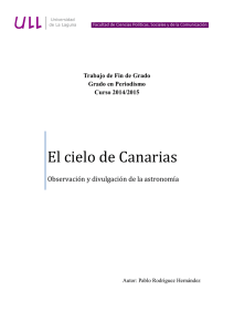 El cielo de Canarias observacion y divulgacion de la astronomia