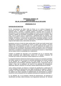 ORDENANZA GENERAL DE SUBVENCIONES DEL M.I.