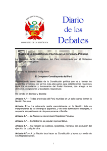 Bases de la Constitución Política de la República Peruana.