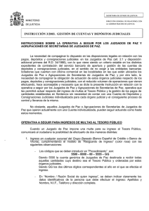 instrucción 3/2003. gestión de cuentas y depósitos judiciales