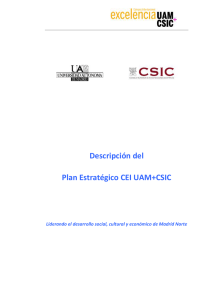 Plan Estratégico CEI UAM-CSIC - Universidad Autónoma de Madrid