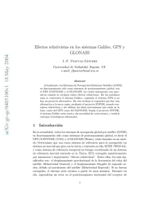 Efectos relativistas en los sistemas Galileo, GPS y GLONASS