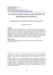 La construcción teórica del derecho de participación política*