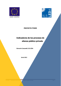 Indicadores de los procesos de alianza público-privada