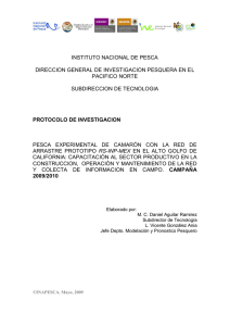 INSTITUTO NACIONAL DE PESCA DIRECCION GENERAL DE