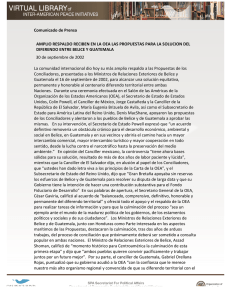 Comunicado de Prensa AMPLIO RESPALDO RECIBEN EN LA OEA