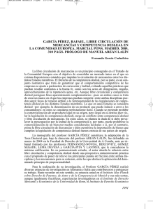 García Pérez, Rafael, ´Libre circulación de mercancias y