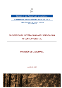 Documento de integración para consejo forestal de biomasa