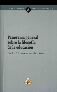 Libro - Panorama general sobre la filosofía de la educación