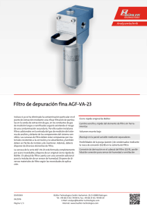 Filtro de depuración fina AGF-VA-23 - buehler