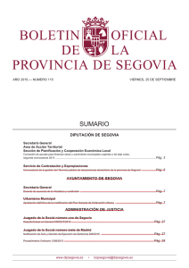 SUMARIO - Diputación de Segovia