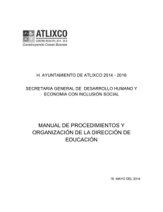 manual de procedimientos y organización de la dirección de