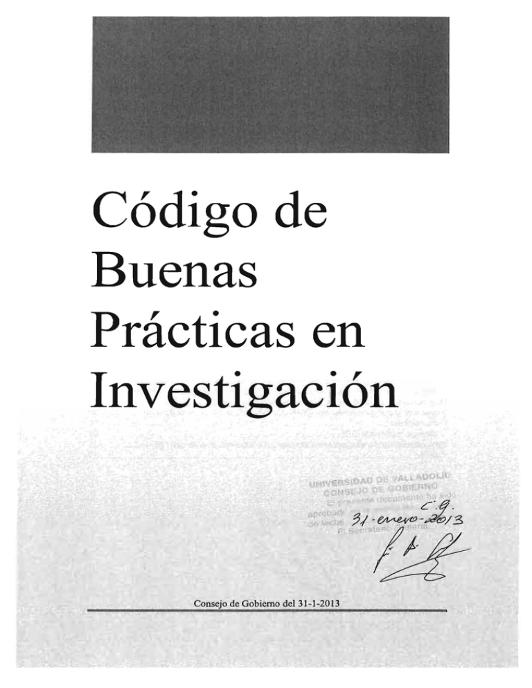 C Digo De Buenas Pr Cticas En Investigaci N