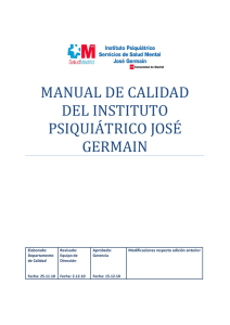 manual de calidad del instituto psiquiátrico josé germain